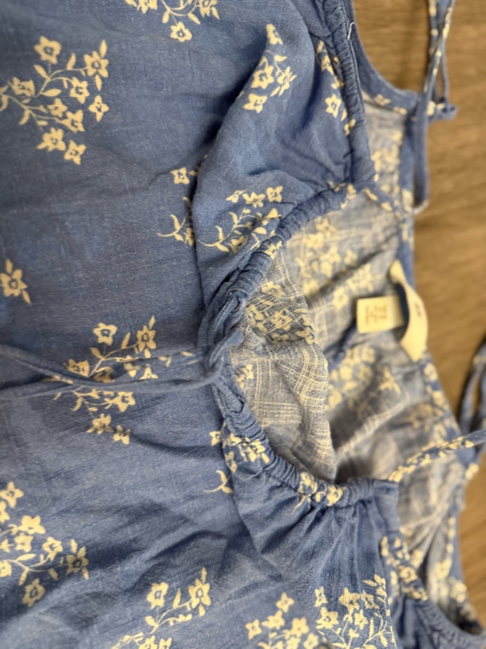 H&M Blue Floral Spaghetti Strap Crop Top - Picture 6 of 6